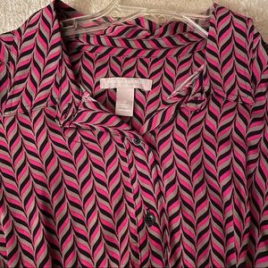 Banana Republic Long Sleeve Button Down Wrap Dress